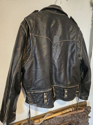 Stone Island Vintage Leather Jacket Talla L