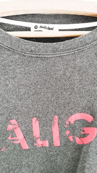 Sudadera gris cropped Double Agent