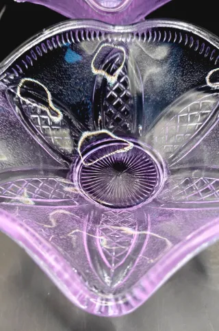 Set 6 Cuencos Vidrio Neodimio "Alejandrita" Raros.