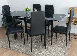 Conjuto Comedor Mesa Extensible + 6 Sillas