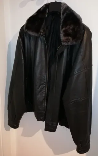 Cazadora piel caballero