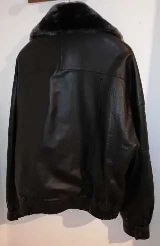 Cazadora piel caballero
