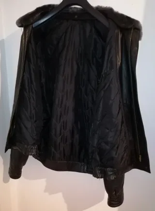 Cazadora piel caballero