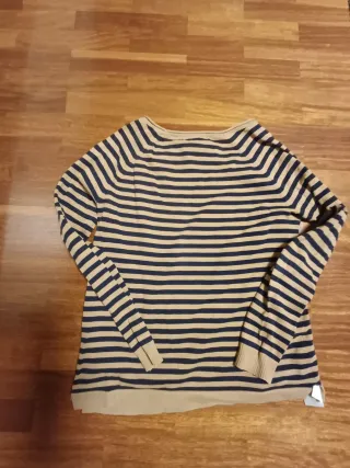 Jersey Mango rayas azul marino y tostado M