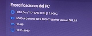 PC Gaming Negro con Luces RGB +teclado game+ratón