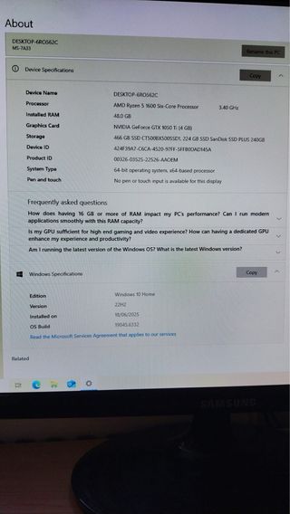 PC Gaming Negro y Azul