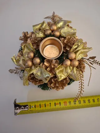 Portacandele decorativo oro