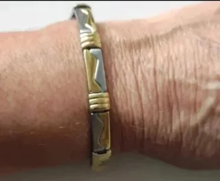 Anillo y pulsera acero y oro