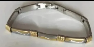 Anillo y pulsera acero y oro