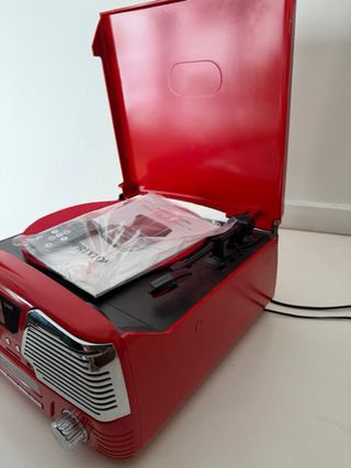 Prixton VC500 Lettore Vinili CD/SD/USB Rosso Portatile