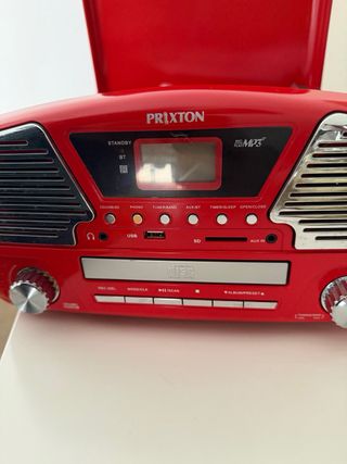 Prixton VC500 Lettore Vinili CD/SD/USB Rosso Portatile