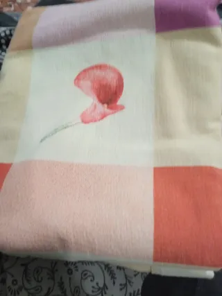 Mantel y 4 servilletas tela estampado