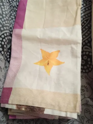 Mantel y 4 servilletas tela estampado