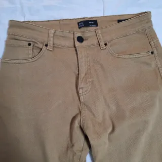 Pantalones Bershka Hombre Talla 38 Beige