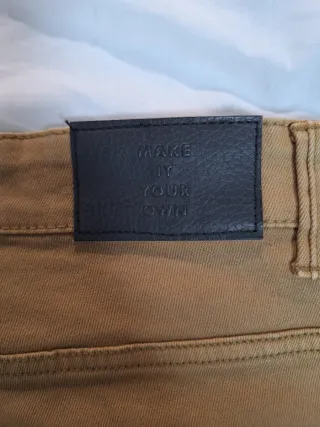 Pantalones Bershka Hombre Talla 38 Beige