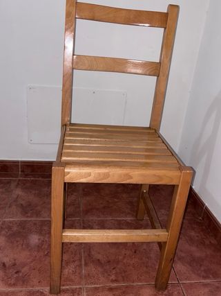 Sillas de madera maciza resistentes