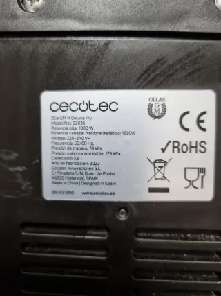 Olla a presión y freidora Cecotec