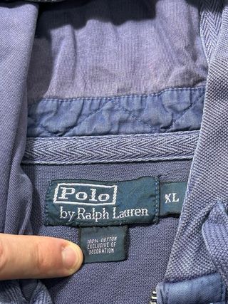 Polo Ralph Lauren Hoodie Navy Blue Vintage 90's