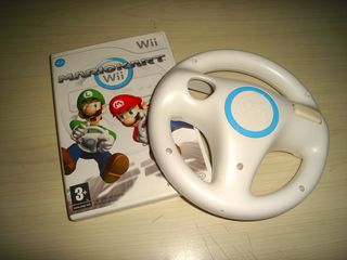 Mario Kart juego y volante original Nintendo Wii