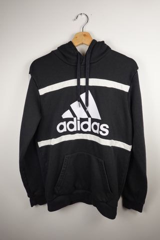 Sudadera Adidas Negra Logo Grande Talla M
