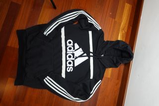 Sudadera Adidas Negra Logo Grande Talla M