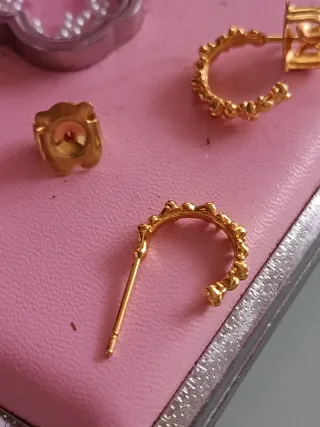 Pendientes Tous Aros Pequeños Dorados