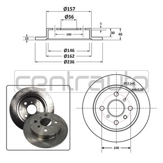 JG.DISCOS TRAVÃO TRASEIRO DAIHATSU APPLAUSE I 1.6