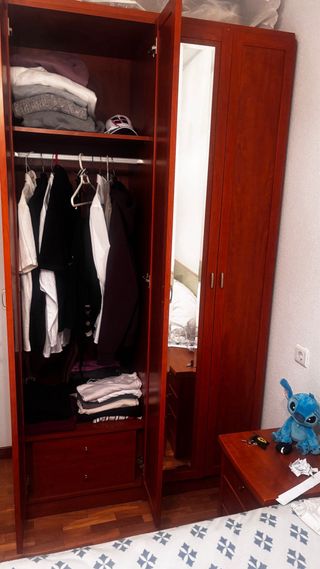 Armario Ropero Madera Marrón