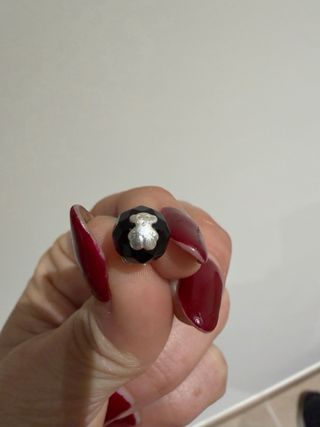 Anillo Tous Plata Negro y pendientes negros Tous