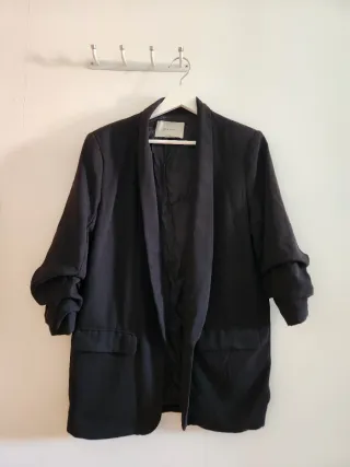 Blazer Stradivarius Negro Talla M