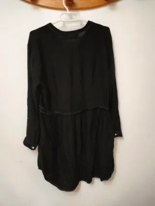 Vestido camisero Zara negro