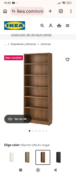 Scaffale BILLY Ikea Noce Nuovo