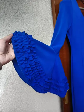 Vestido Flamenca Azul con Volantes