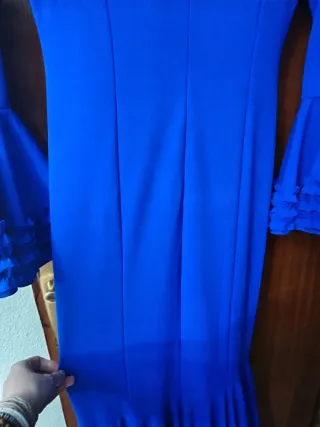 Vestido Flamenca Azul con Volantes
