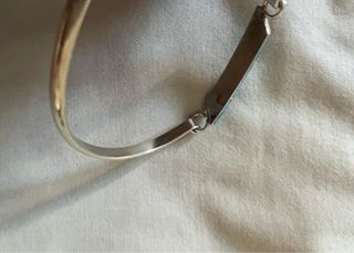 Pulsera Plata Turquesa Triángulos