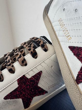 Zapatillas Golden Goose Superstar Glitter Rojas.