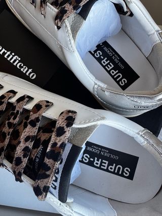 Zapatillas Golden Goose Superstar Glitter Rojas.