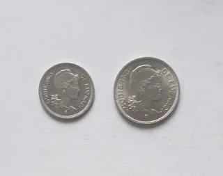 Monedas 1 pta. y 2 ptas. España 1937 Euzkadi