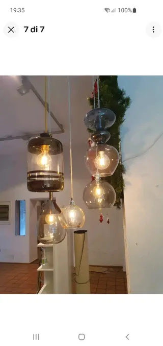 Lampada sospensione Lute EBB&FLOW oro/trasparente