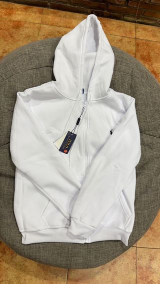 Sudadera Polo Ralph Lauren Blanca Cremallera