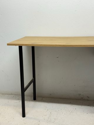 Scrivania in legno e metallo con 2 cassetti