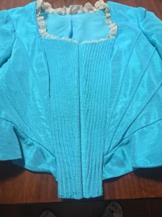 Corpiño fallera siglo XVIII azul