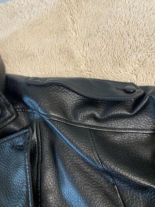 Cazadora de cuero negra, Za, YSL style, oversize