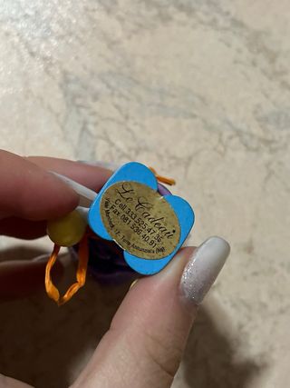 Portachiavi vintage clown in legno e stoffa