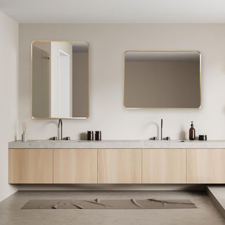 Espejo de Pared Moderno 75x100cm dorado vintage