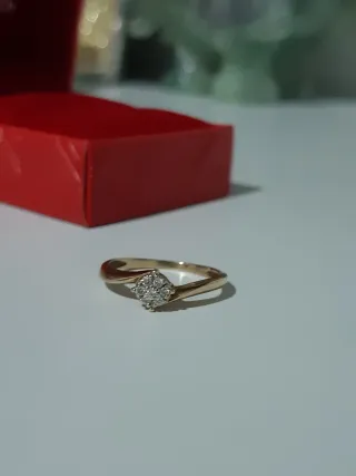 Anillo oro 9kt diamantes Histoire d'Or