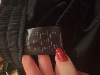 Pantaloni tuta Adidas neri con bande laterali