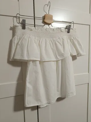 Blusa palabra de honor blanca