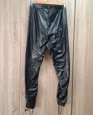 Leggings efecto cuero Shein lace up Talla XL