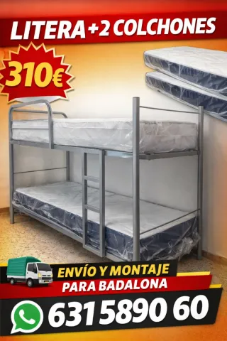 Letto a castello con 2 materassi